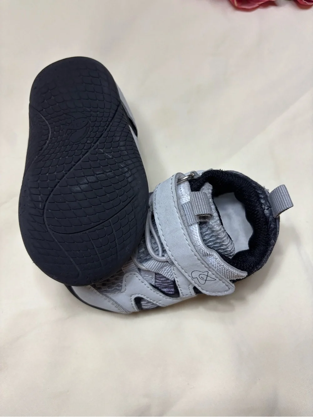 Baby Toddler Grey Mesh Outdoor Sandals Sneakers Size 13cm (US 6-7 / 12-18M)